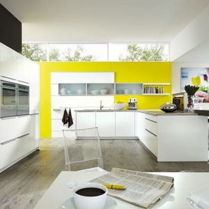 White and yellow kitchen