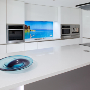 White gloss kitchen renovation