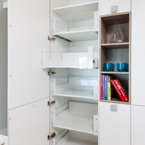 Pantry with internal glass drawers