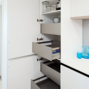 Pantry with internal drawers