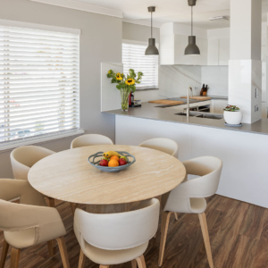 White gloss kitchen renovation